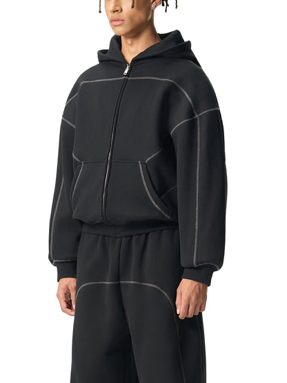 Lyxzurus StreetWear Fleece Zip Hoodie