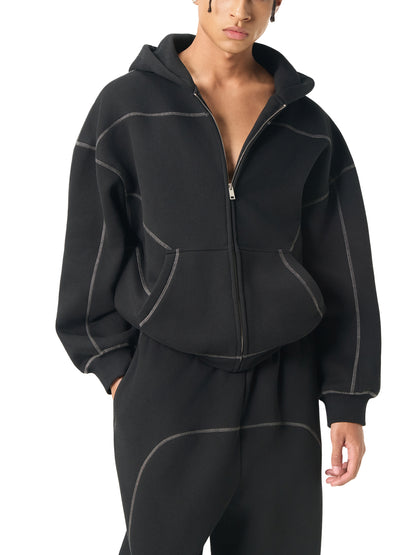 Lyxzurus StreetWear Fleece Zip Hoodie