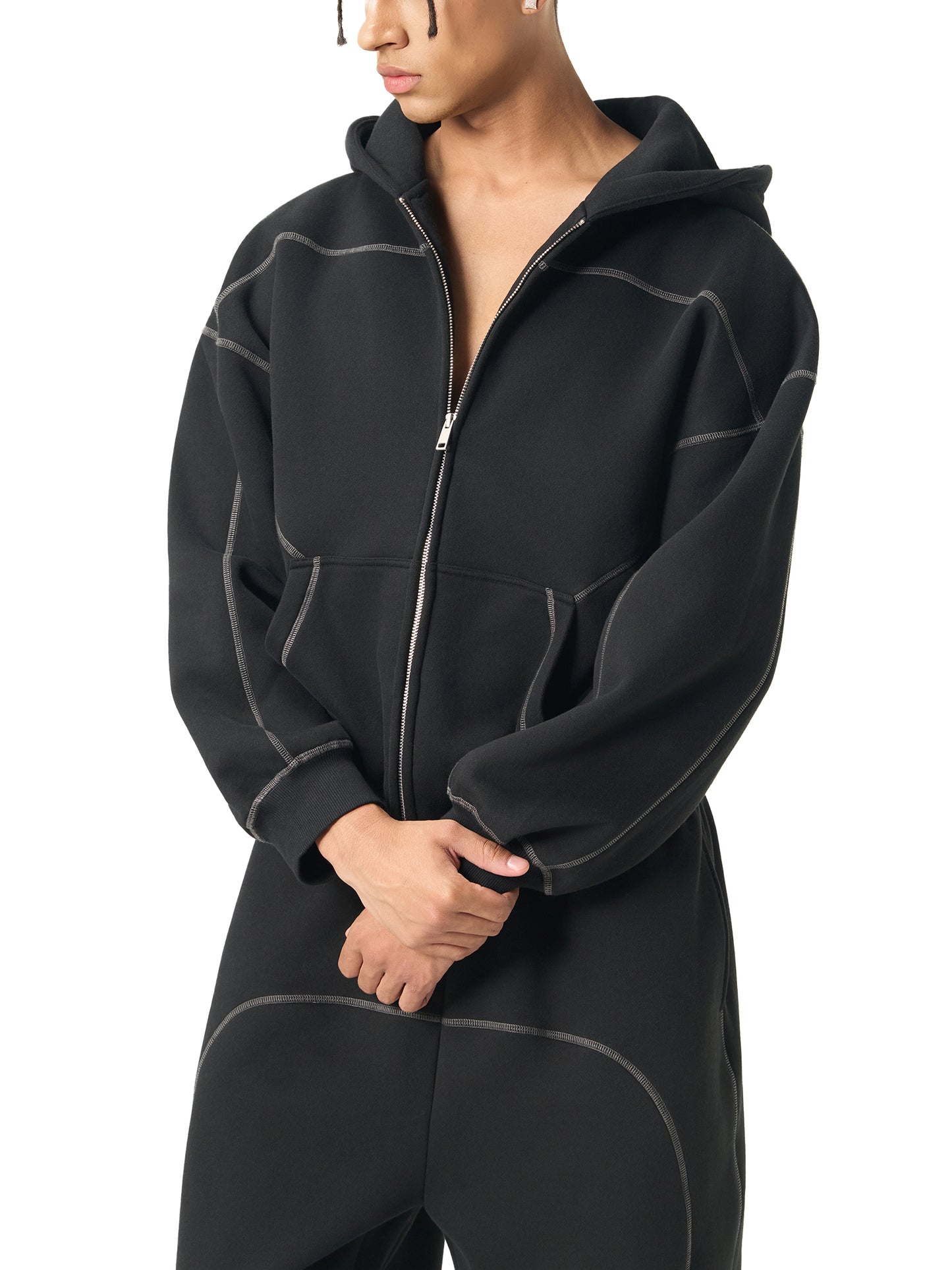 Lyxzurus StreetWear Fleece Zip Hoodie