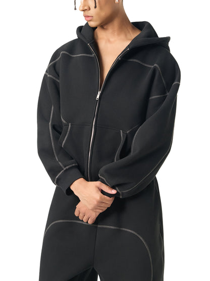 Lyxzurus StreetWear Fleece Zip Hoodie